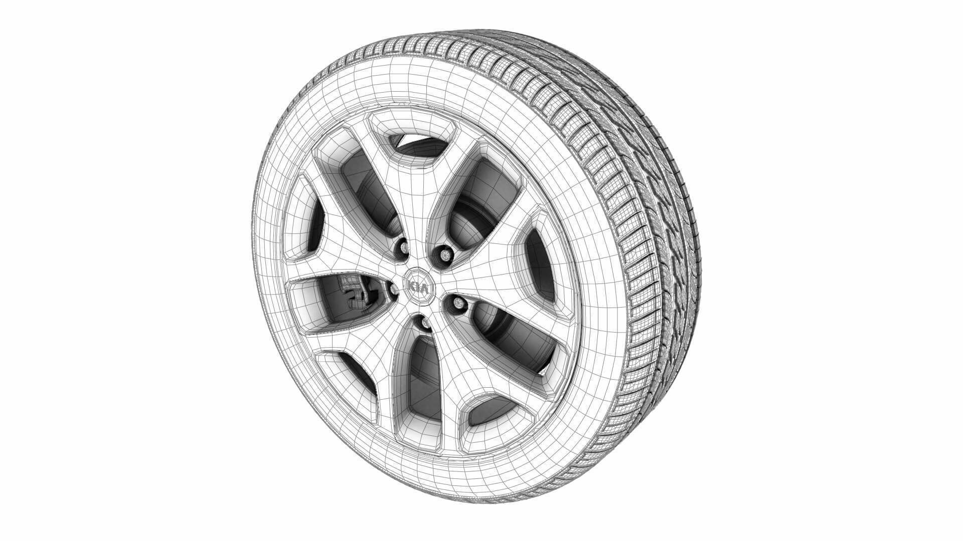 KIA Rim 3D Model Low-poly 3D model_8