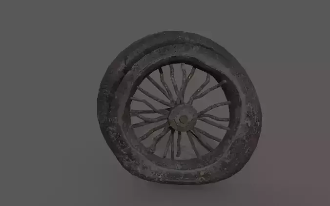 Old used rusted wheel No 2