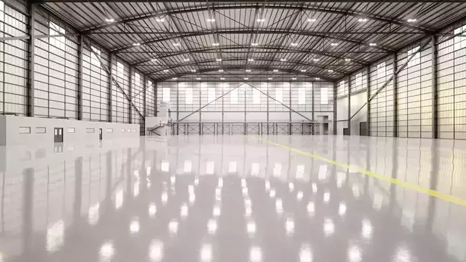 Airplane Hangar Interior 11