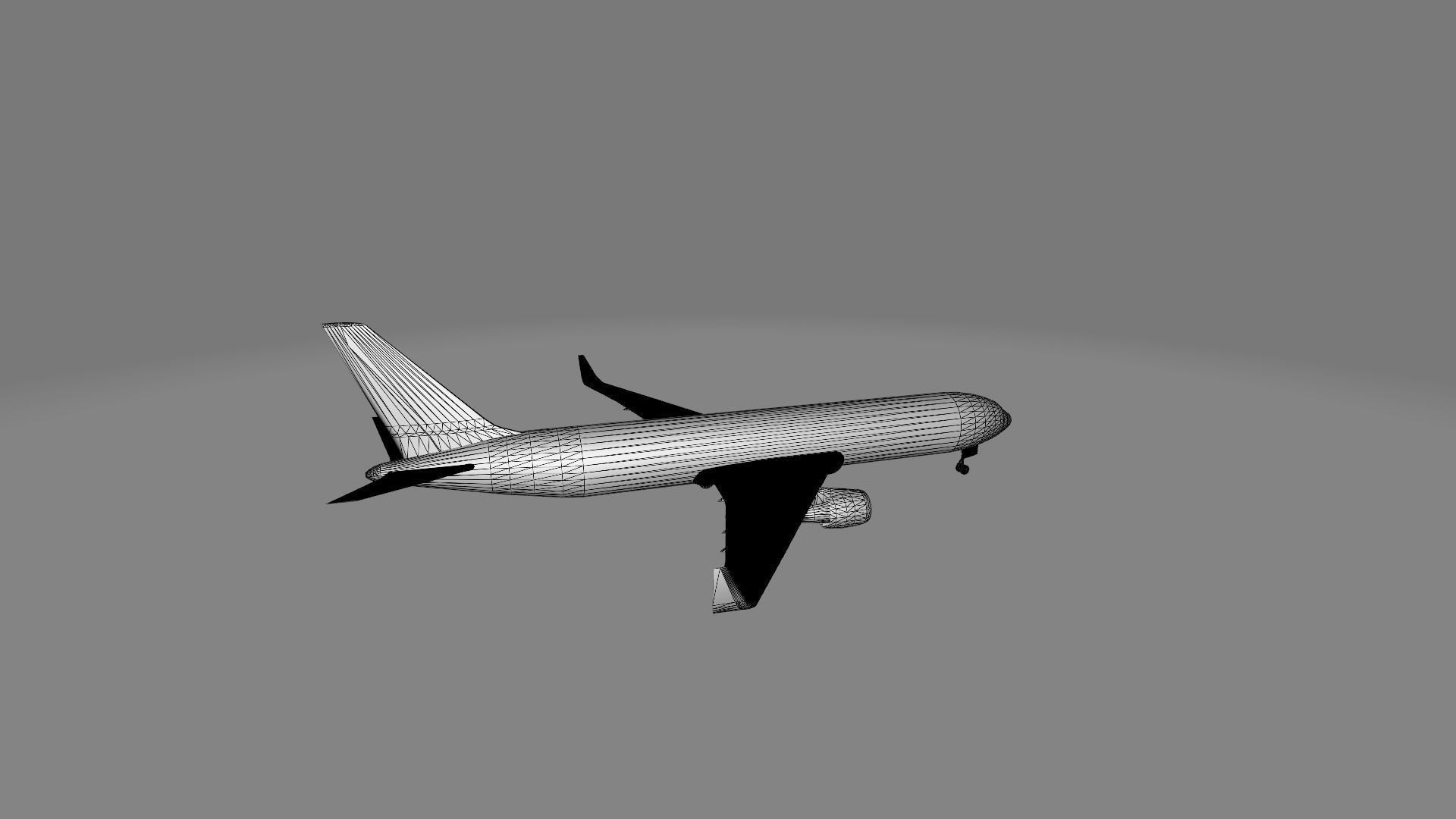 Boeing 767 Free low-poly 3D model_3