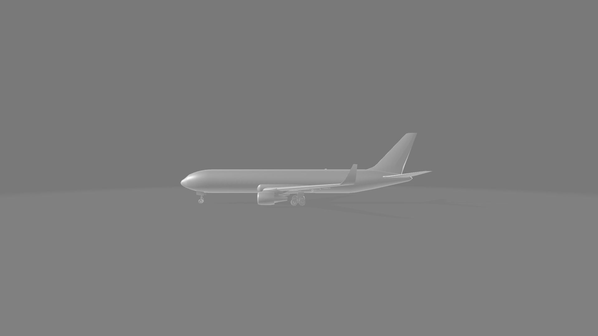 Boeing 767 Free low-poly 3D model_1