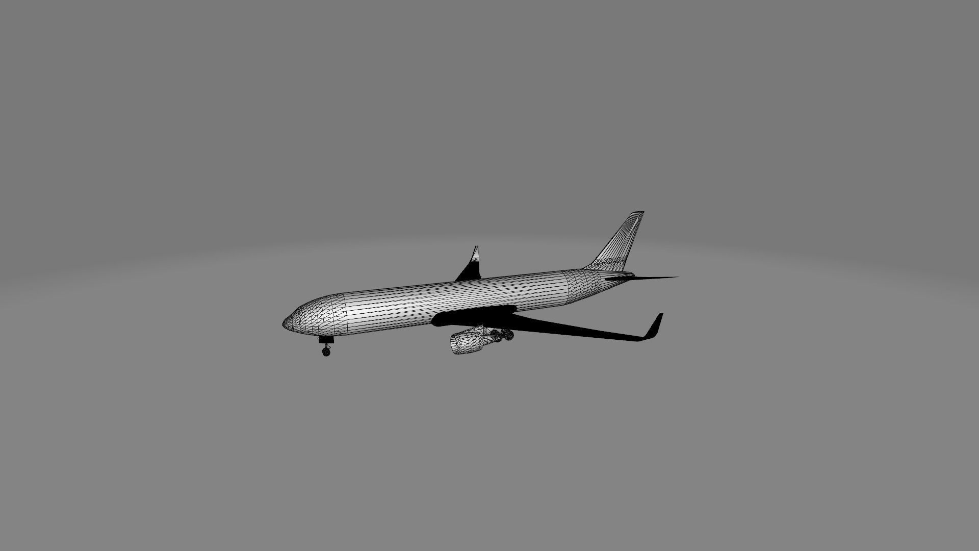 Boeing 767 Free low-poly 3D model_2