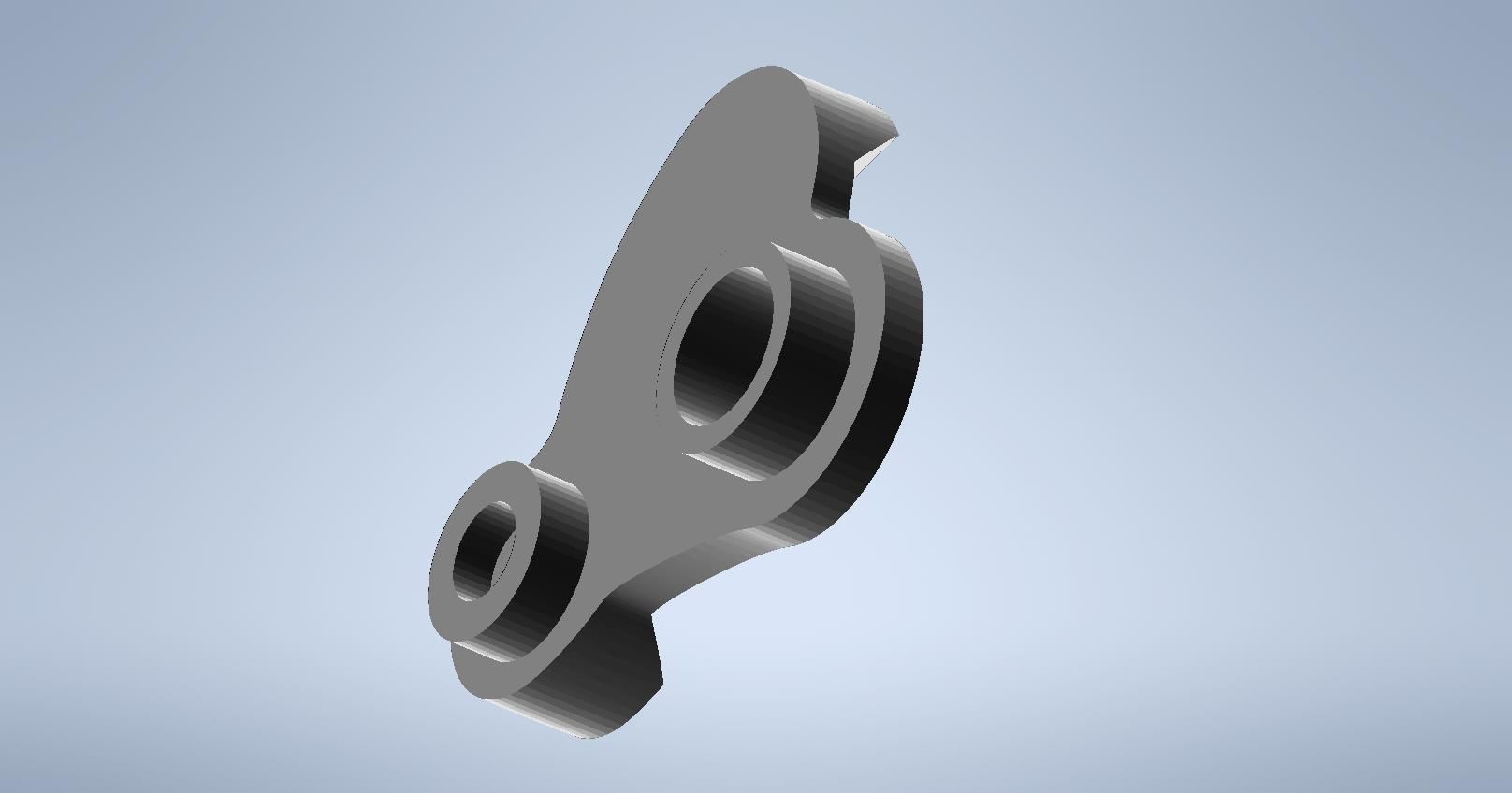 Shimano XT-SLX brake level piston guide right top 3D print model_3