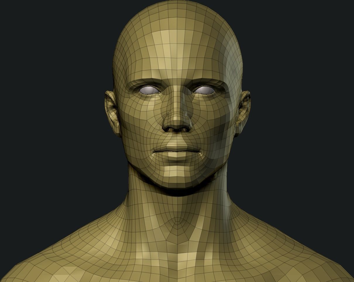 Man Detailed Basemesh 3D print model_14
