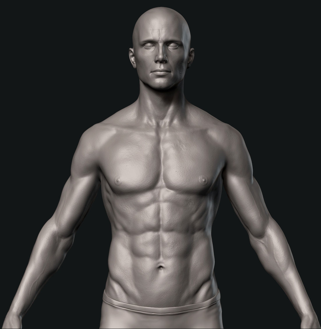 Man Detailed Basemesh 3D print model_1