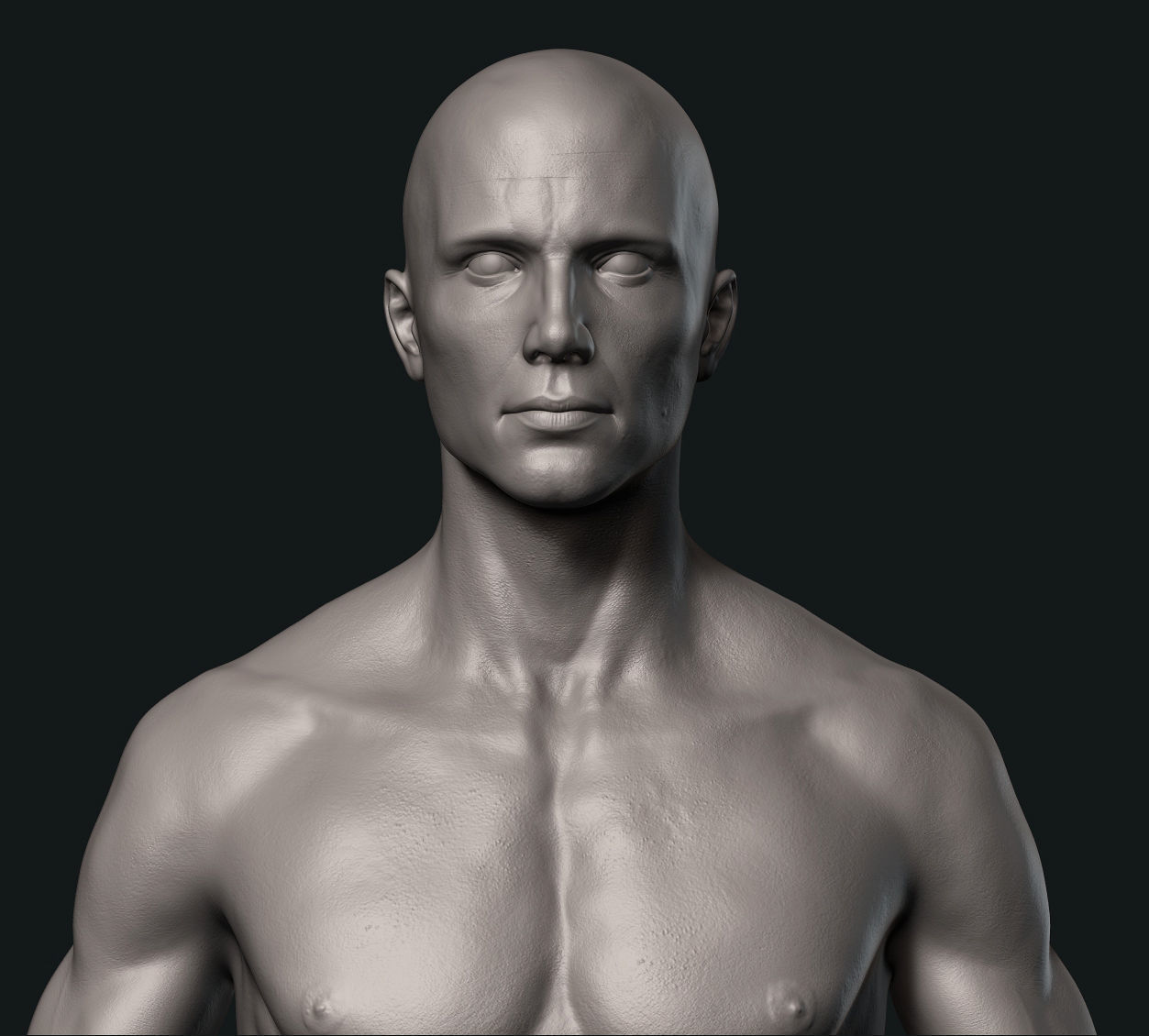 Man Detailed Basemesh 3D print model_8