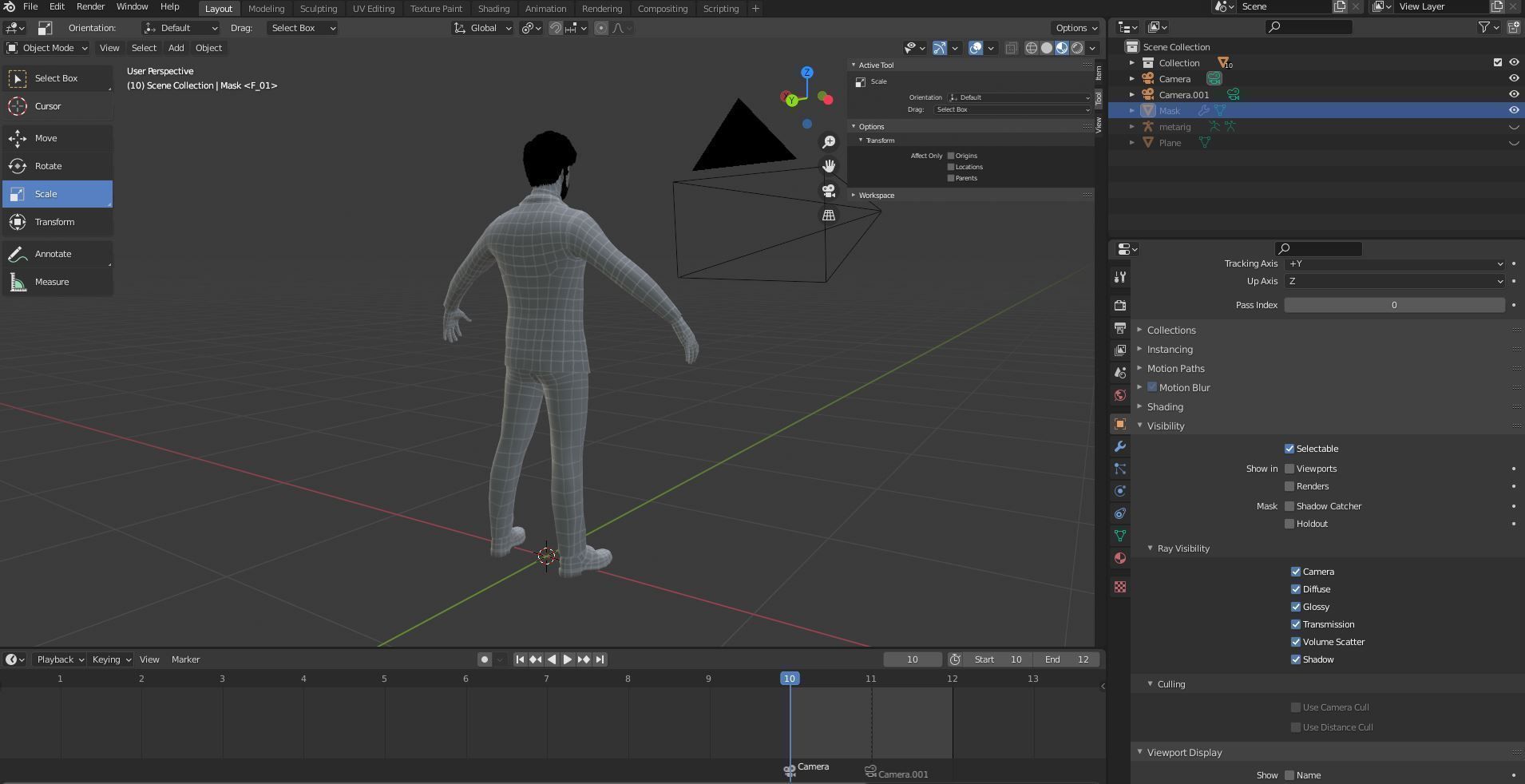 Fur Red Suit Man With Face Mask Rigged Low-poly 3D model_16