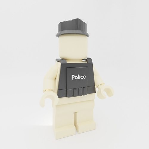 LEGO police vest - 3d print Low-poly 3D print model