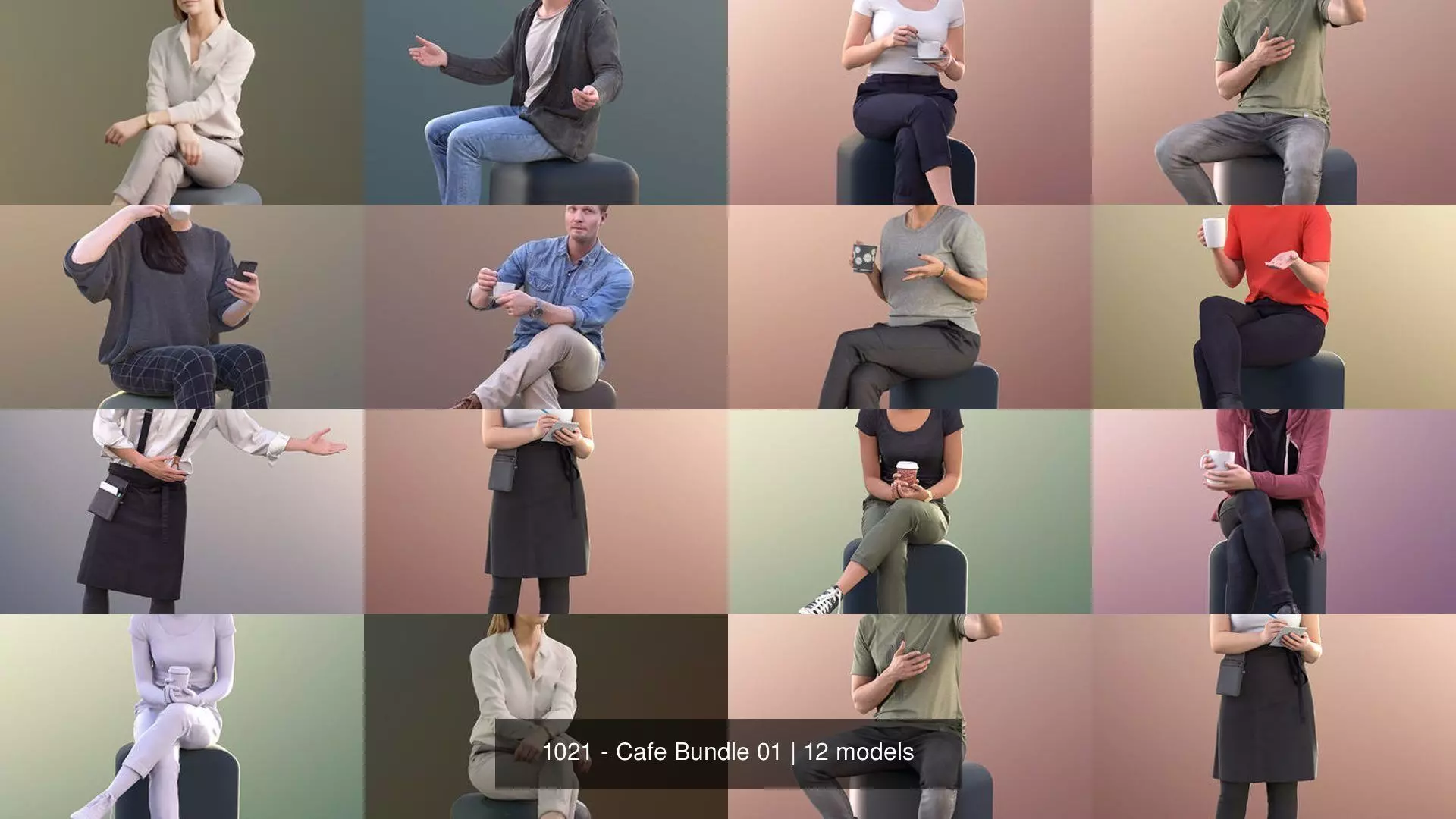 1021 - Cafe Bundle 01 3D Model Collection_13