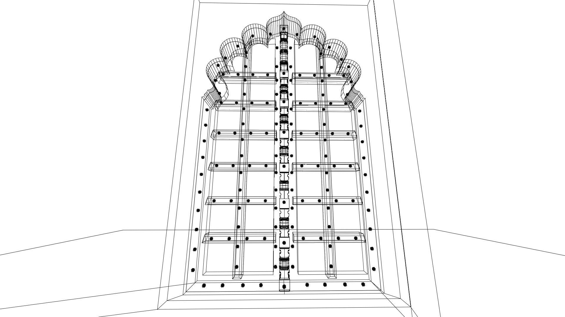 Fort Entrance Door 3D model_8