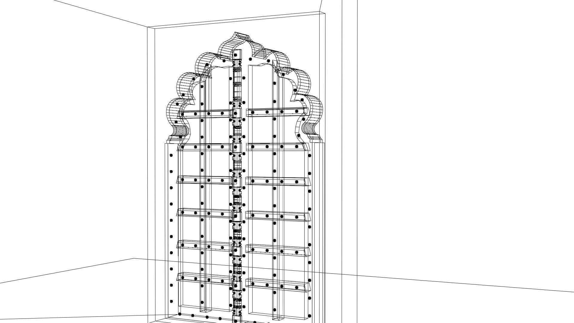 Fort Entrance Door 3D model_7