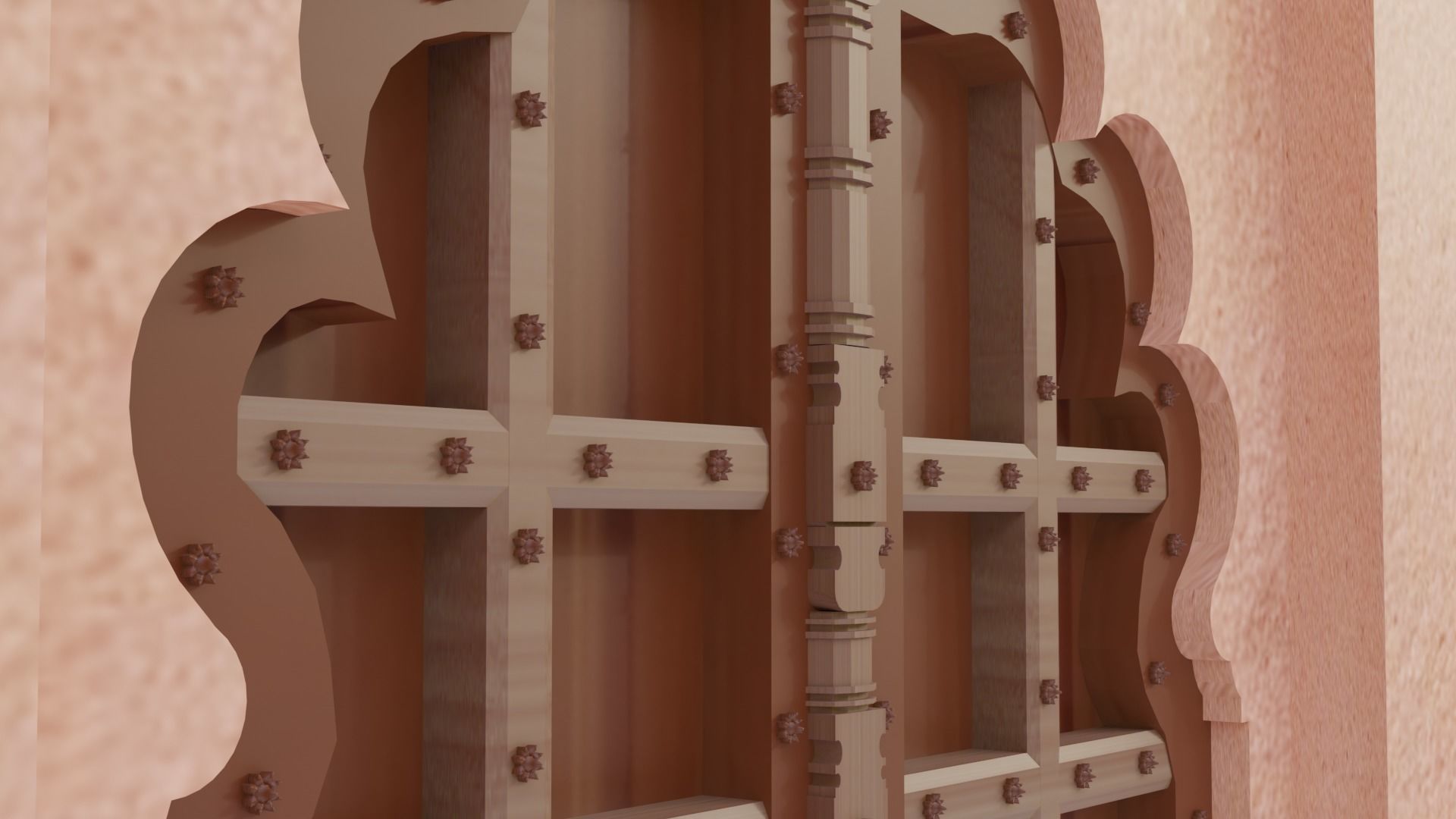 Fort Entrance Door 3D model_2