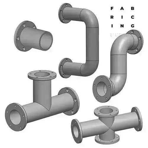 Pipe connectors FULL SET  - 3D print model