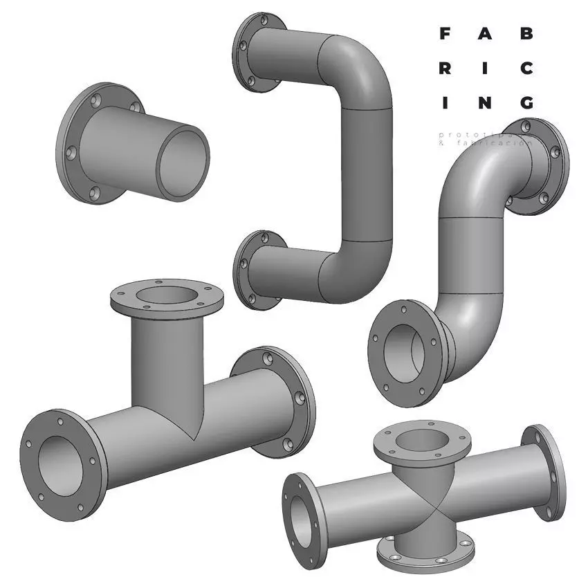 Pipe connectors FULL SET - 3D print model 3D print model_0
