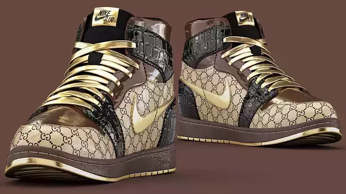 Jordan Gucci Sneakers 3D model