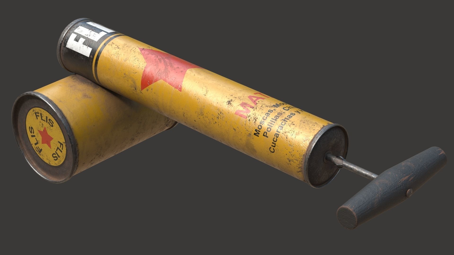 Vintage Insecticide Sprayer 3D model_4