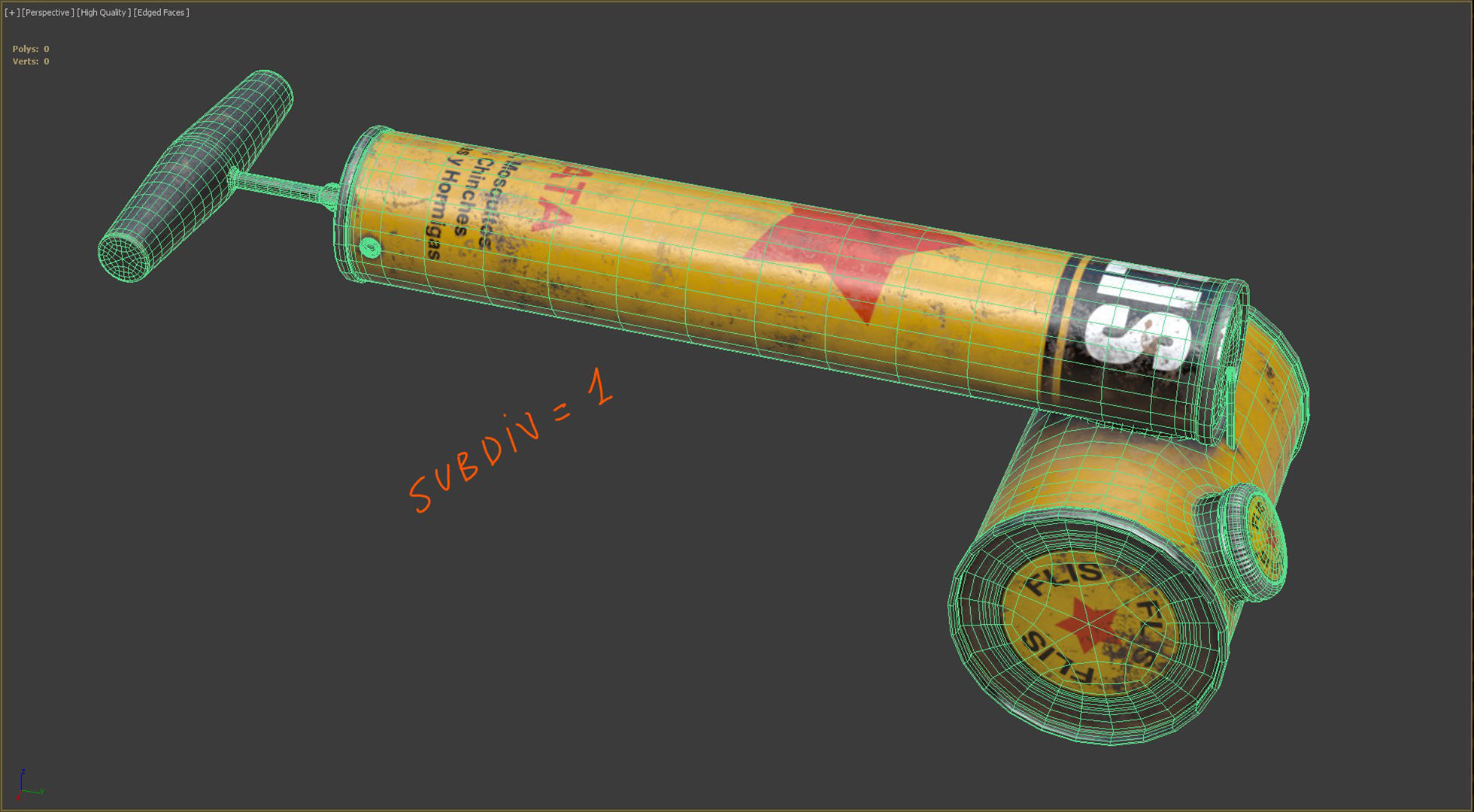 Vintage Insecticide Sprayer 3D model_9