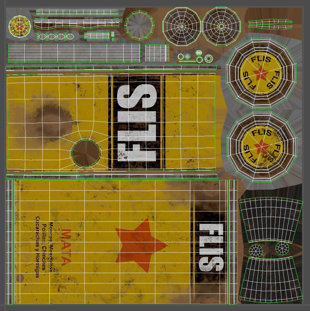 Vintage Insecticide Sprayer 3D model_17