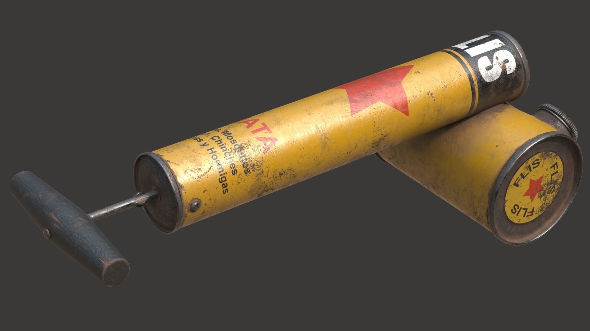 Vintage Insecticide Sprayer 3D model_5