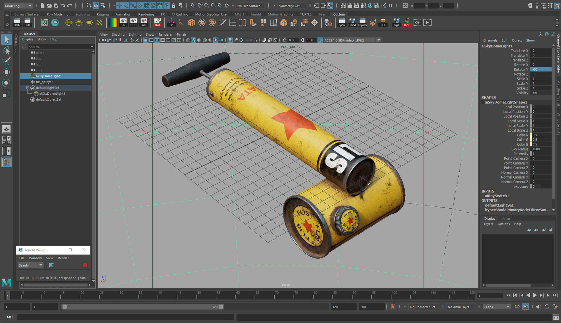 Vintage Insecticide Sprayer 3D model_14