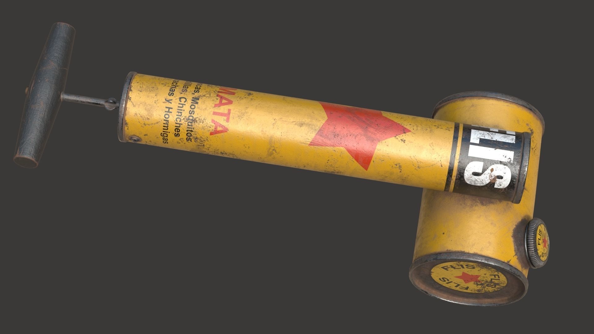 Vintage Insecticide Sprayer 3D model_7