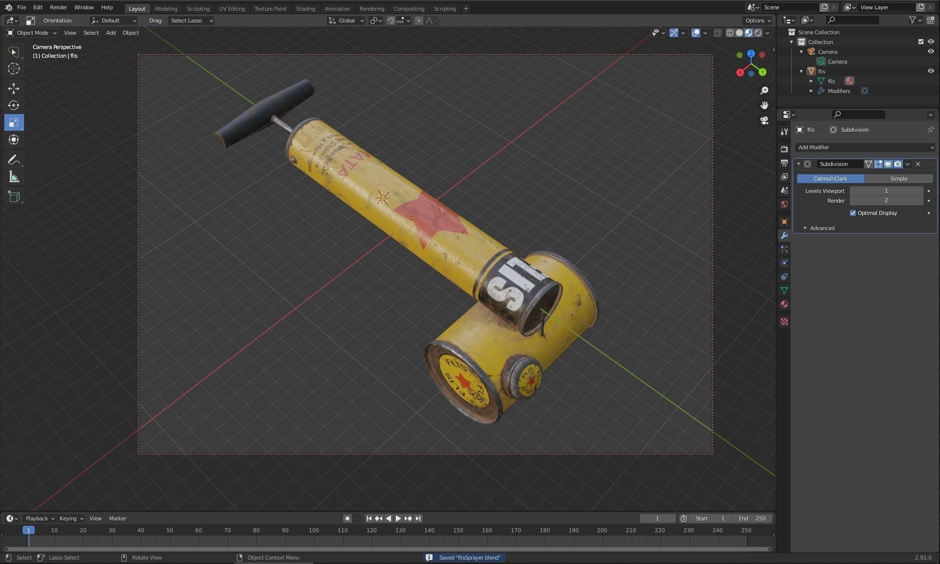 Vintage Insecticide Sprayer 3D model_16
