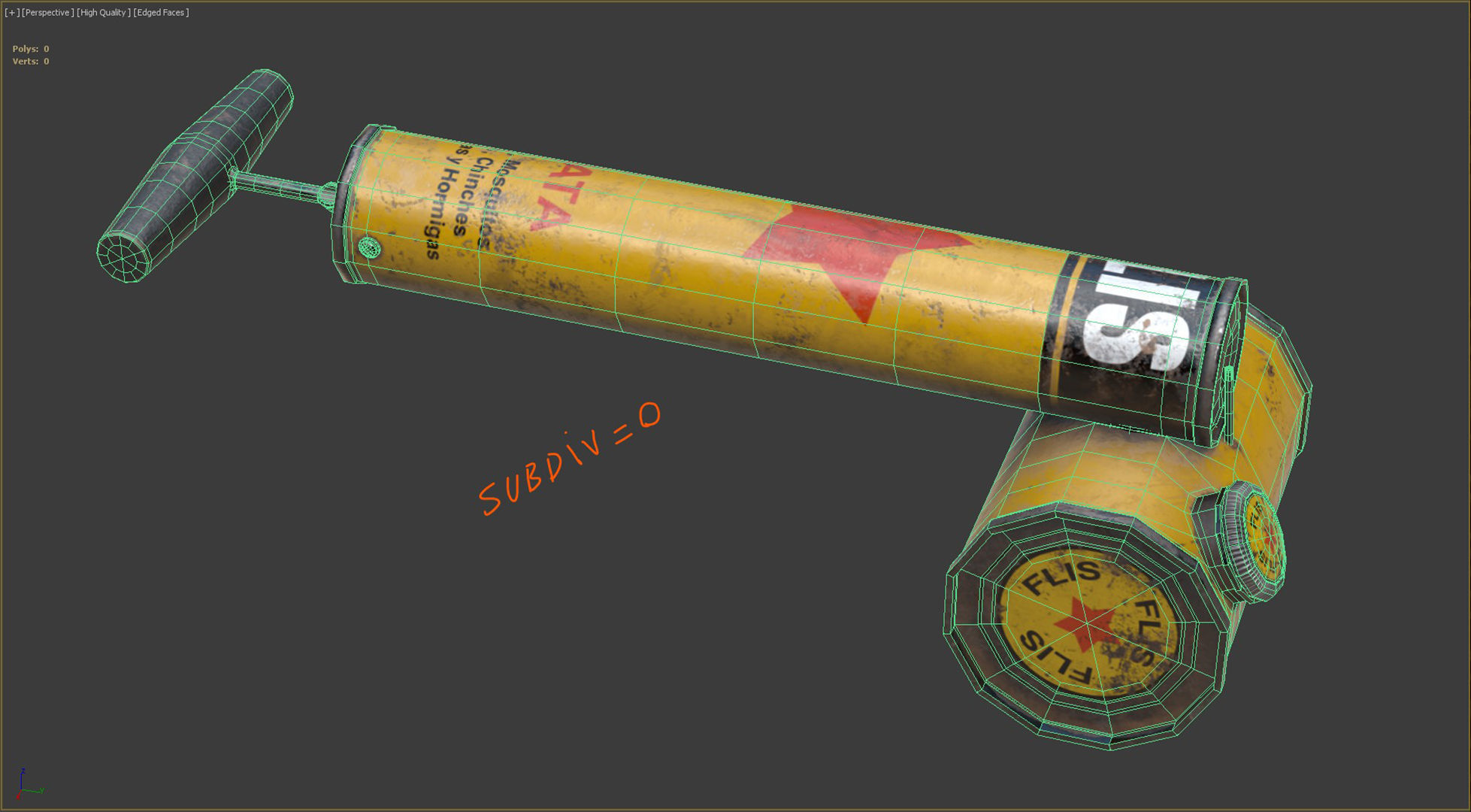 Vintage Insecticide Sprayer 3D model_8