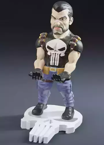 Punisher cellphone and joystick holder 3D print model