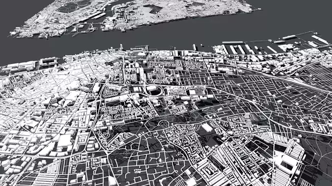 Cityscape Liverpool United Kingdom 3D model