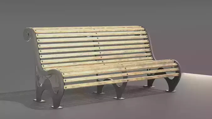 Classic Park bench 3D model
