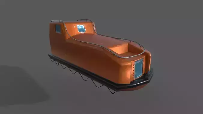 Davit Life Boat 3D model