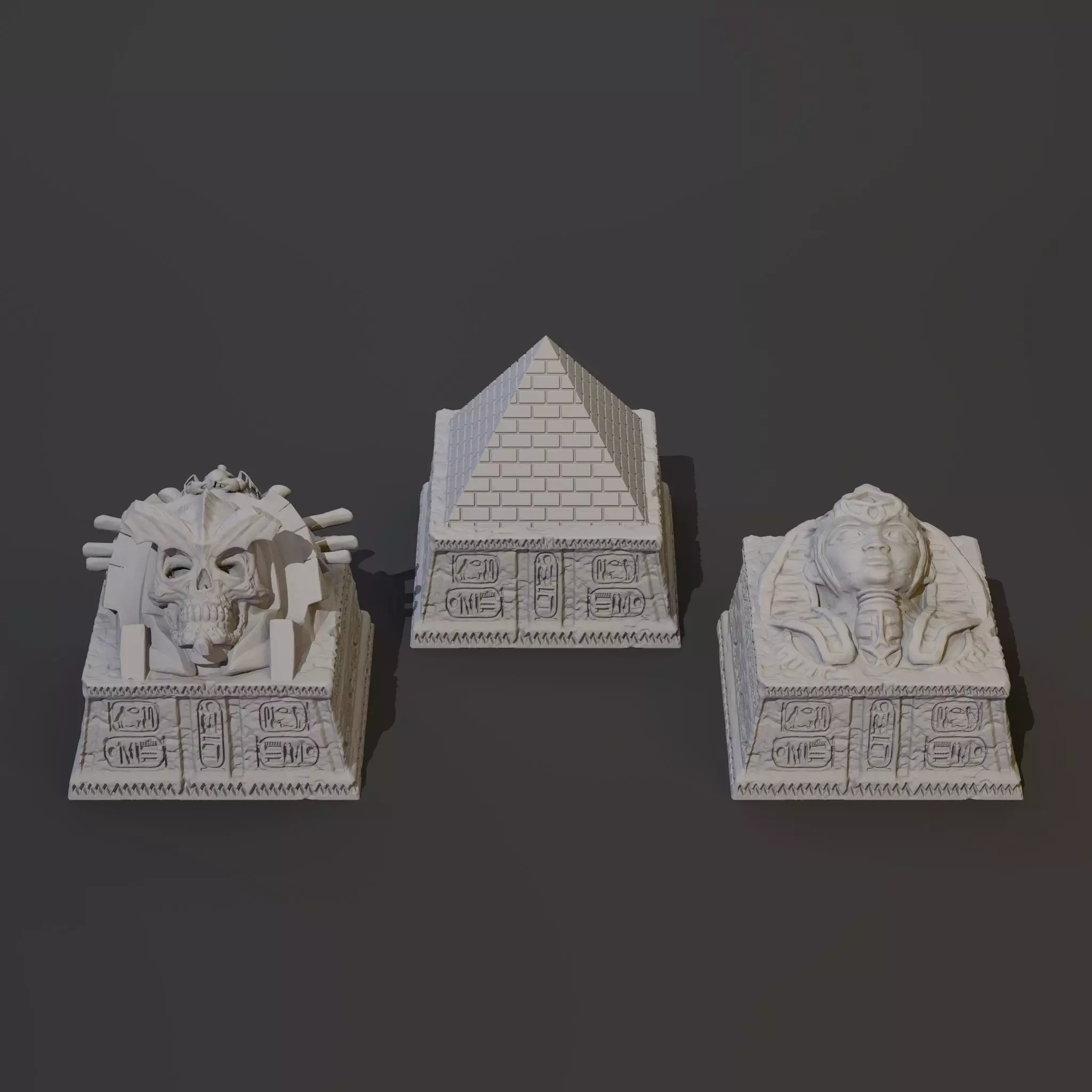 Pack 3 Keycaps of Pyramid - Egypt Sorcerer Keycap - Pharaoh 3D print model_0