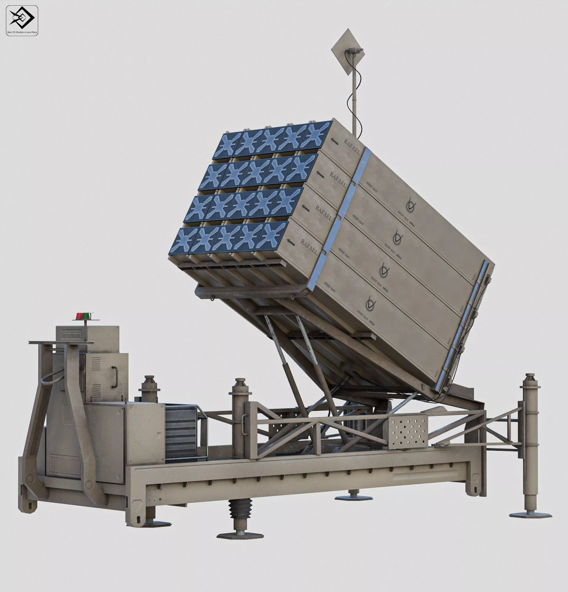Iron Dome Low-poly 3D model