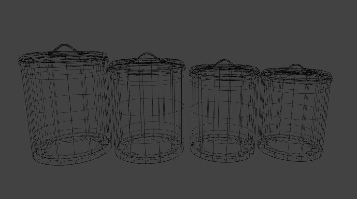 Kitchen Canister Set 08 - Storage 3D model_7