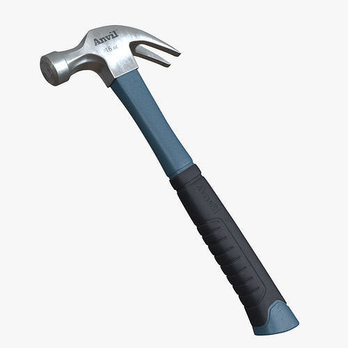 Hammer tool with handle 3D model