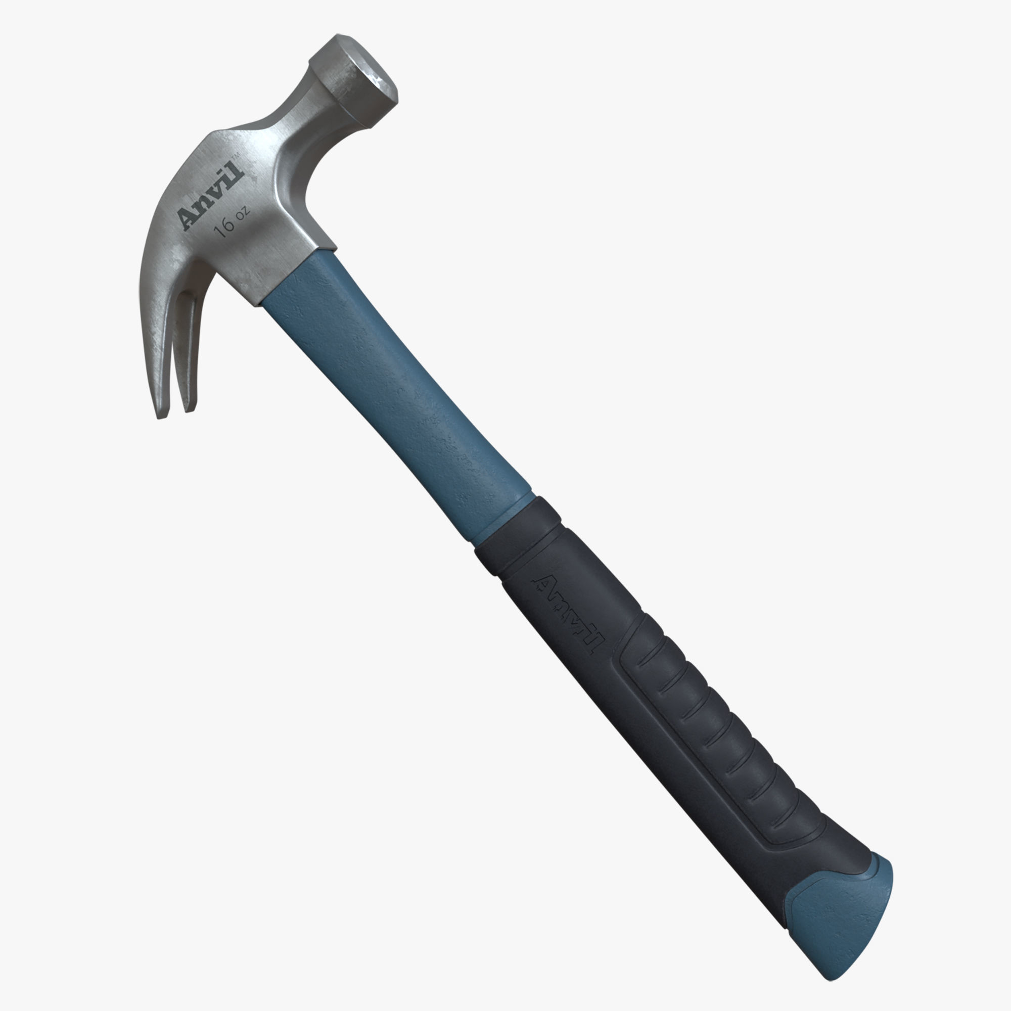 Hammer tool with handle 3D model_1