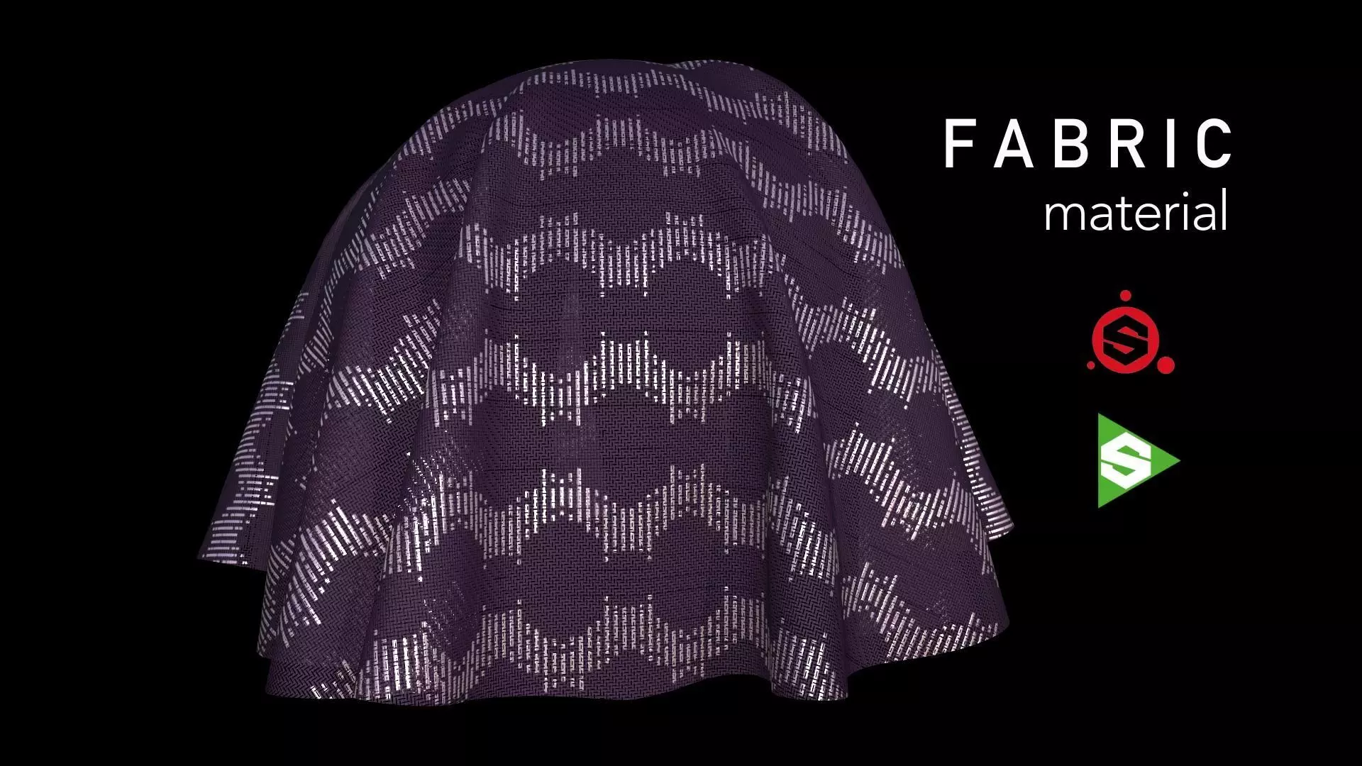 Shiny Waves Fabric Material Texture_0