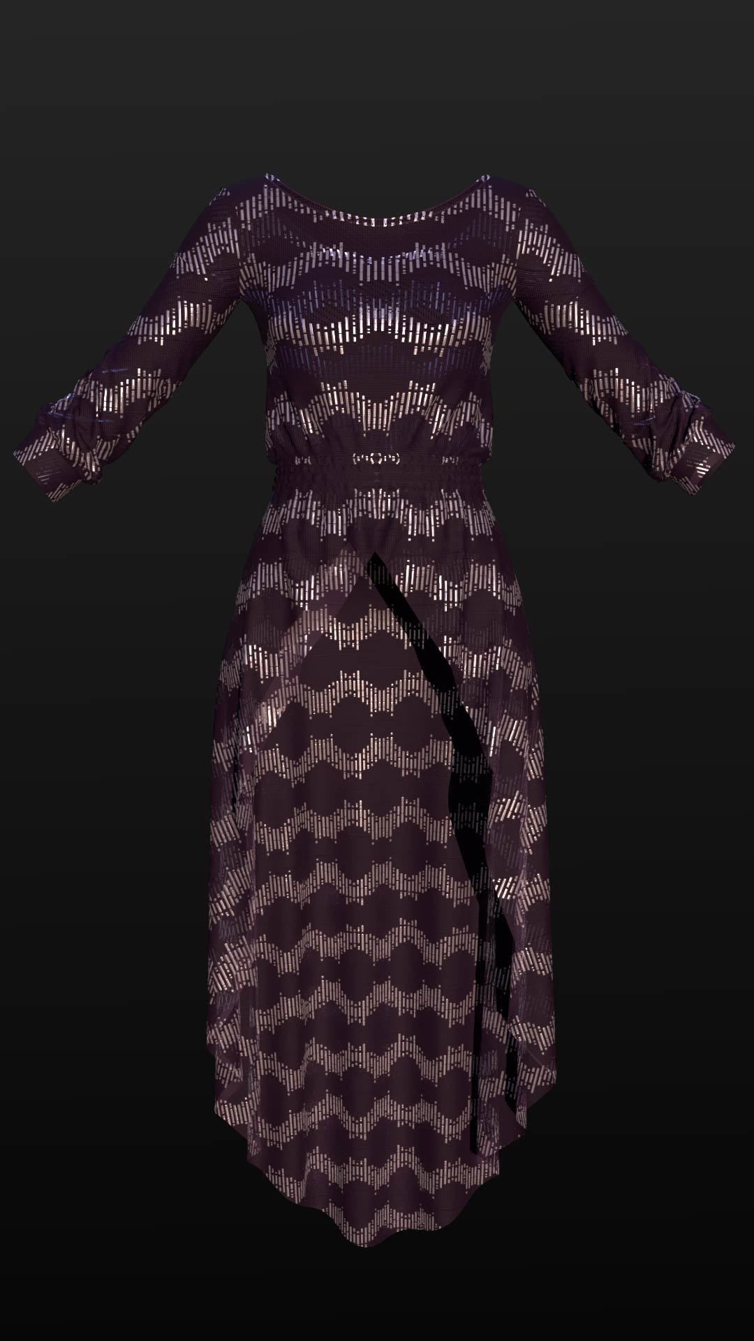 Shiny Waves Fabric Material Texture_1