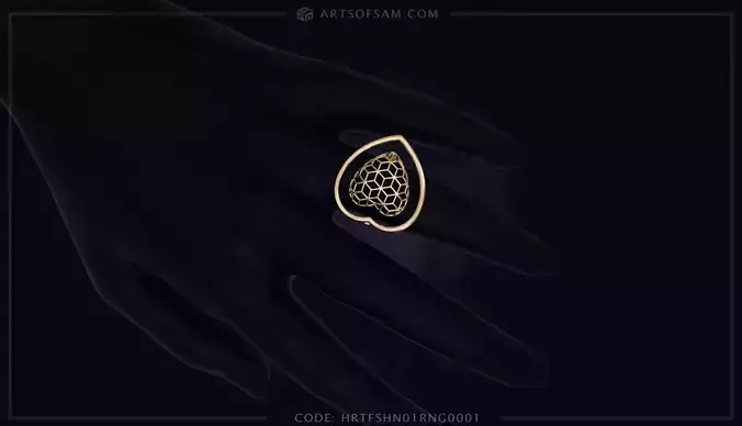 Heart Plain Gold Ring  3D cad for print  Pictures and Videos 3D print model