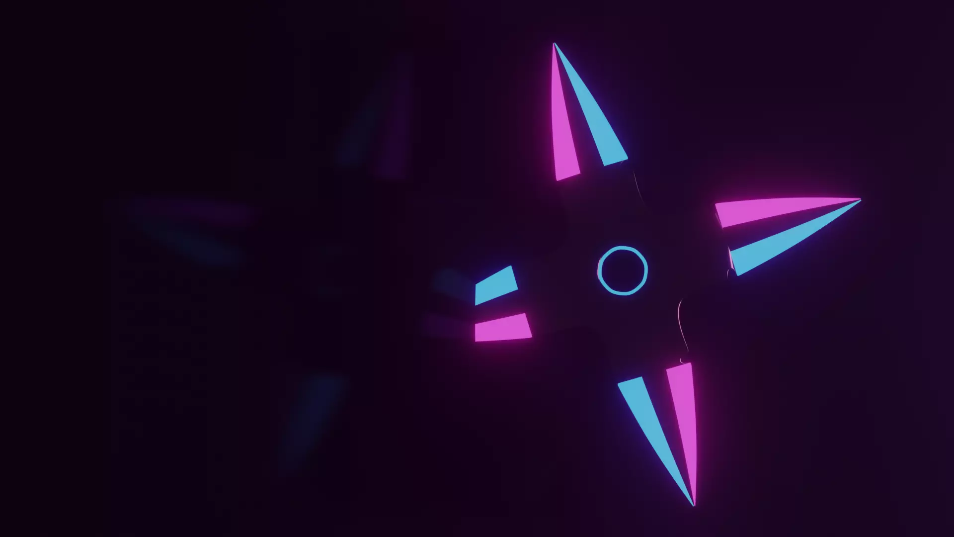 Cyberpunk Shuriken  Low-poly 3D model_0