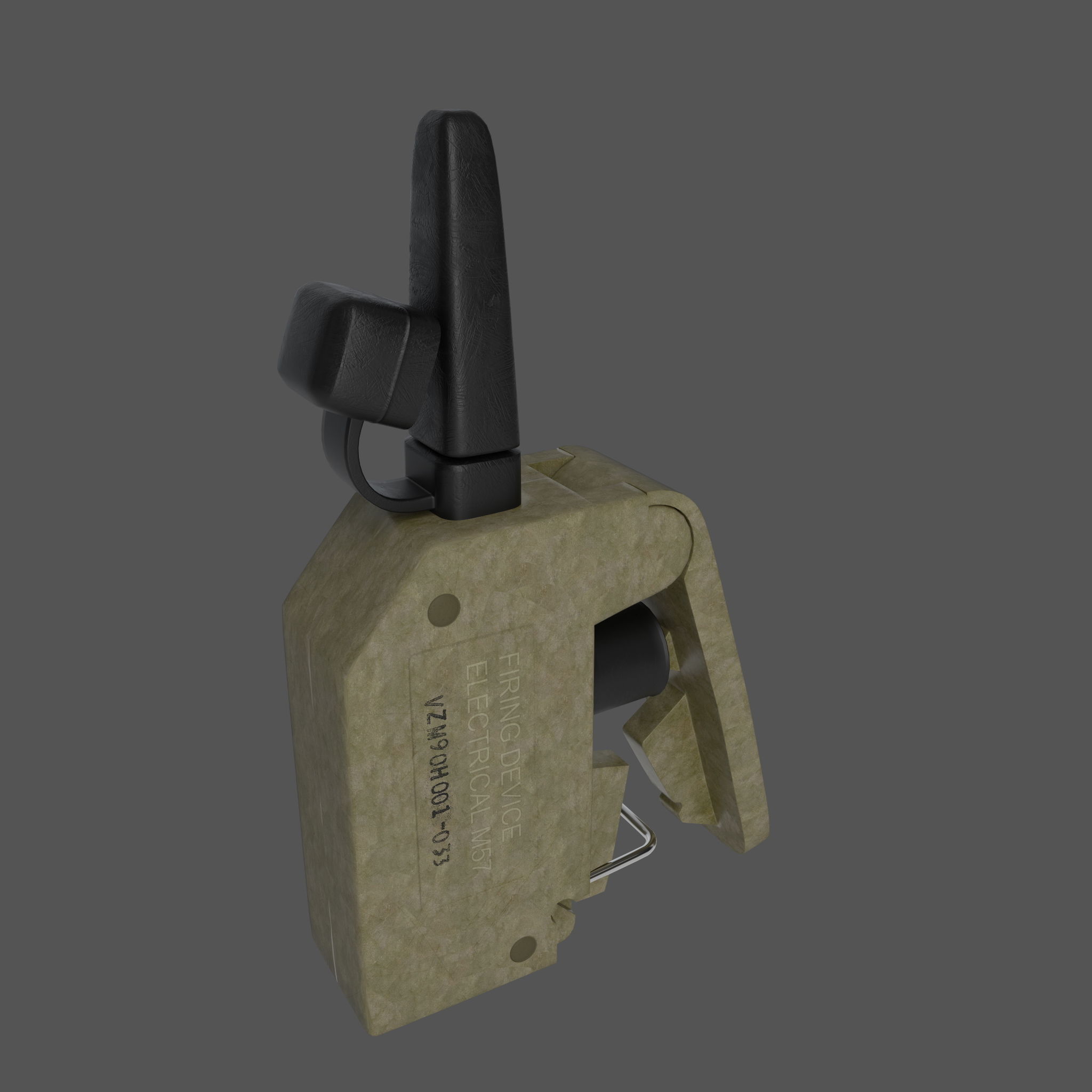 FIRING DEVICE ELECTRICAL M57 Low-poly 3D model_2