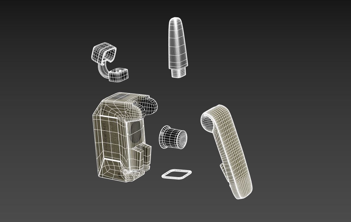 FIRING DEVICE ELECTRICAL M57 Low-poly 3D model_10