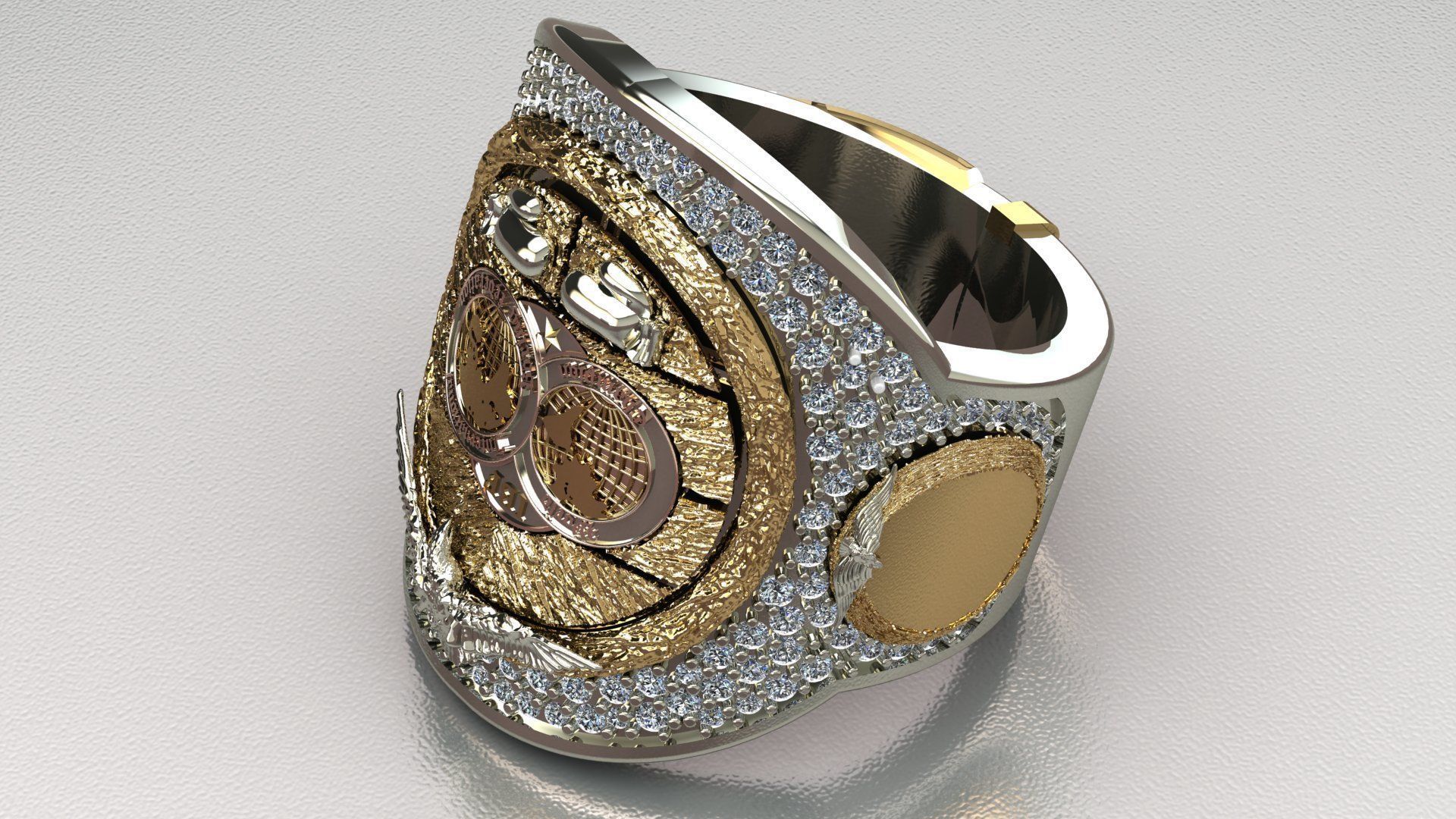 Boxing Belt ring 3D model 3D printable CGTrader