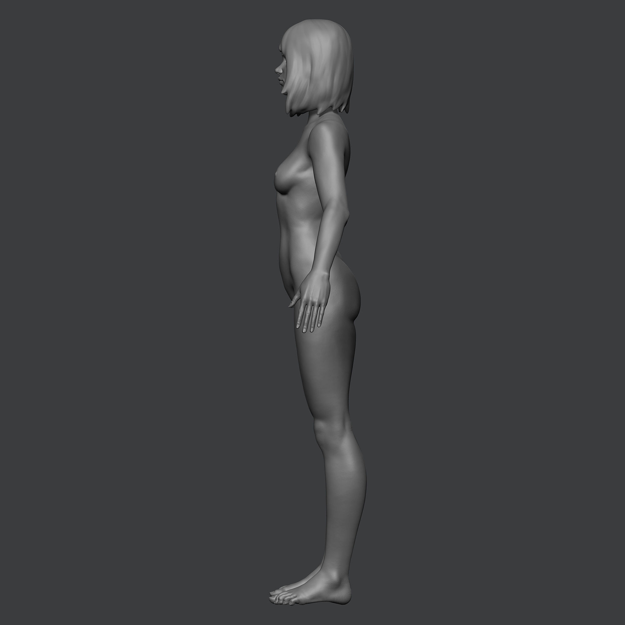 Girl base mesh 3D model_17