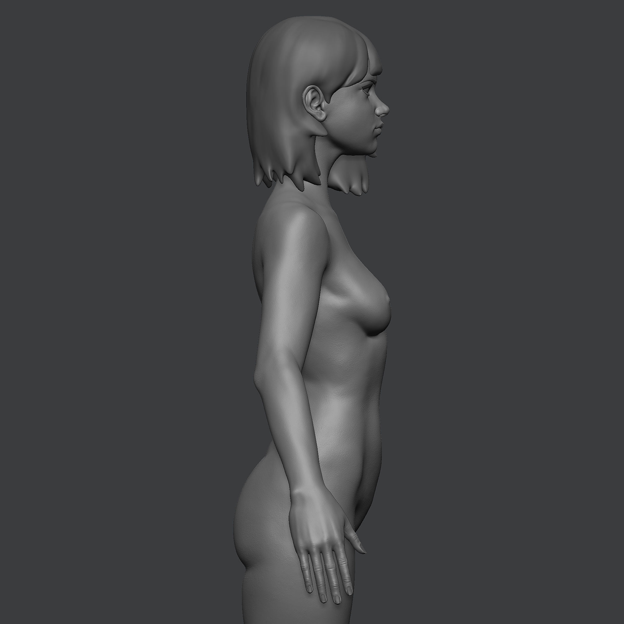 Girl base mesh 3D model_28