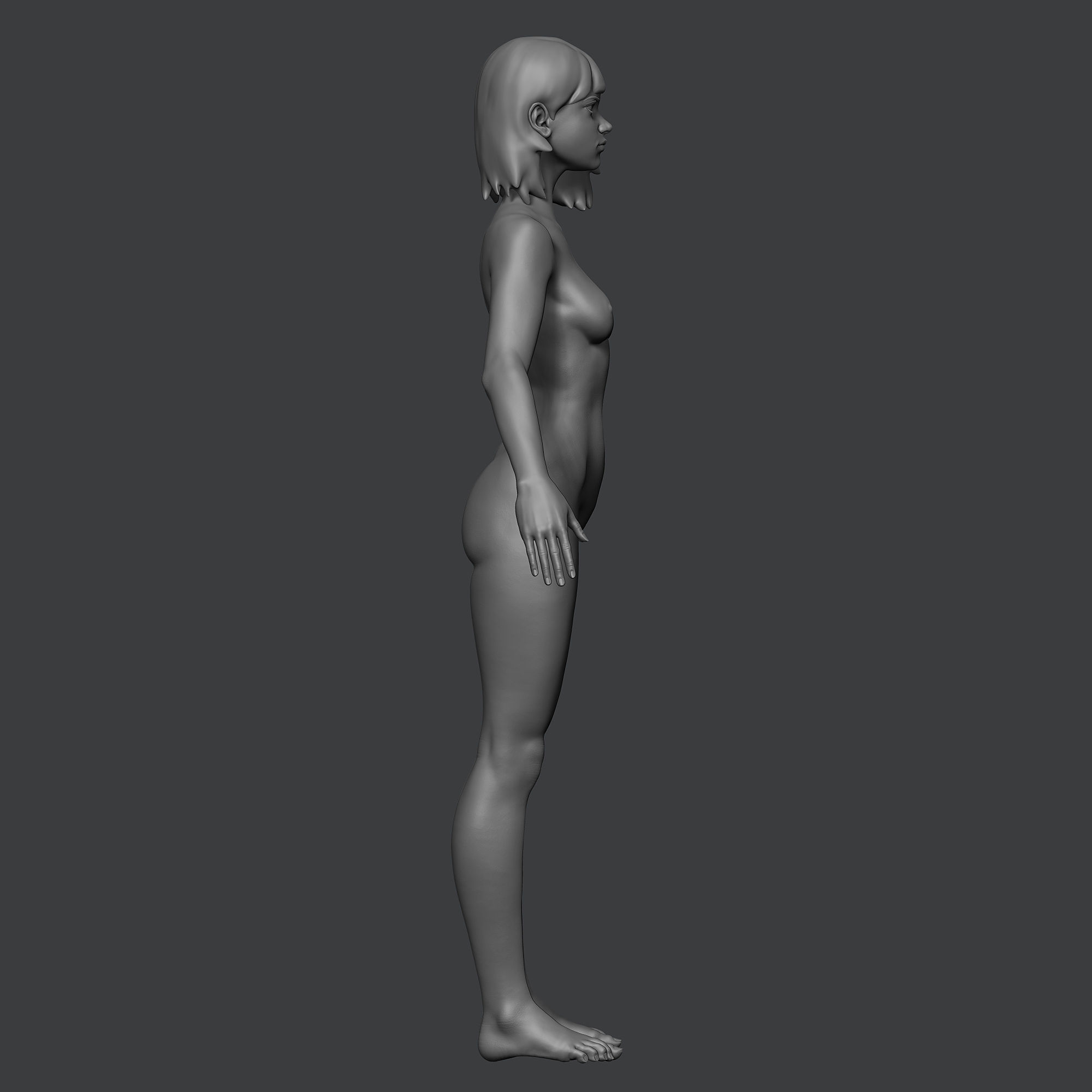 Girl base mesh 3D model_20