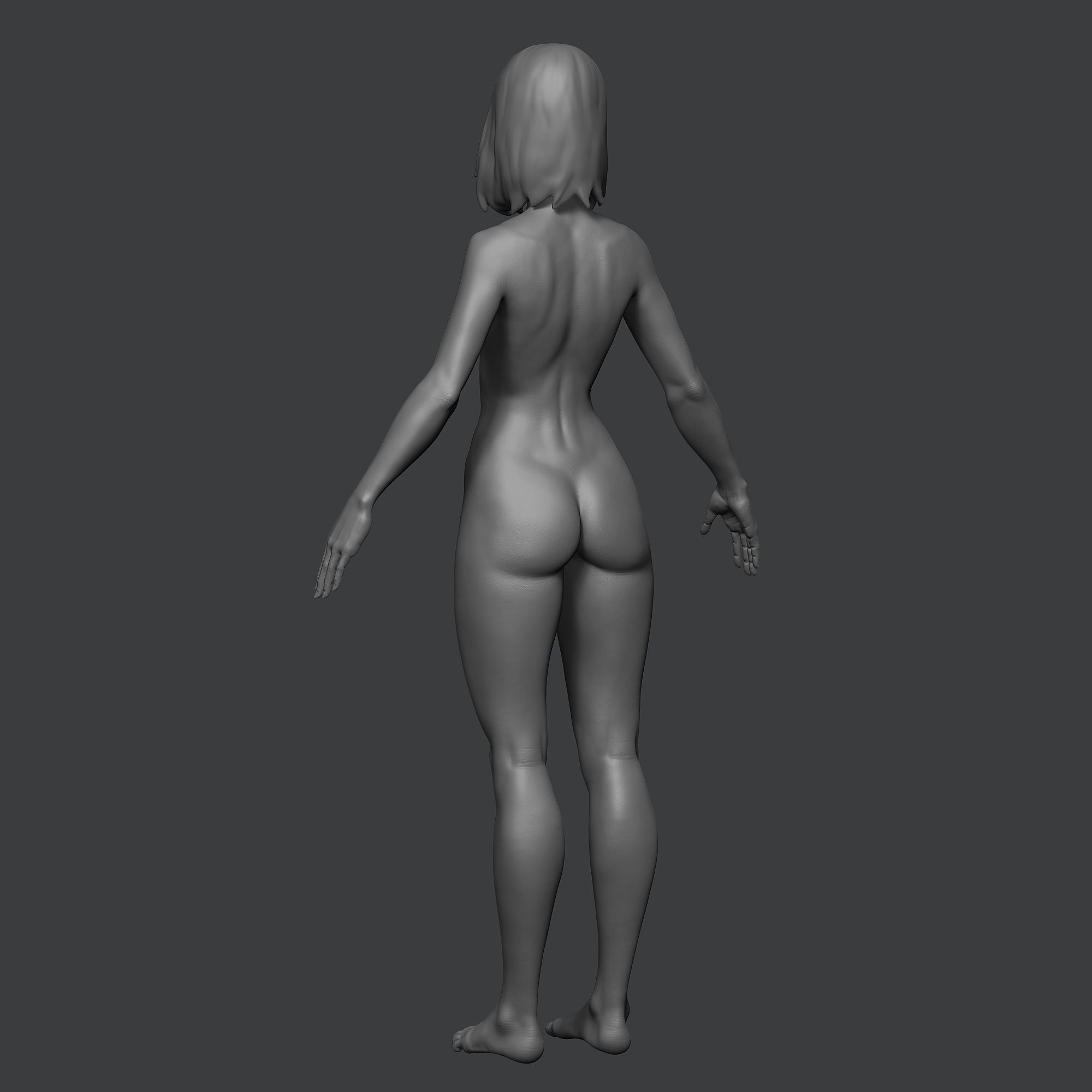 Girl base mesh 3D model_18