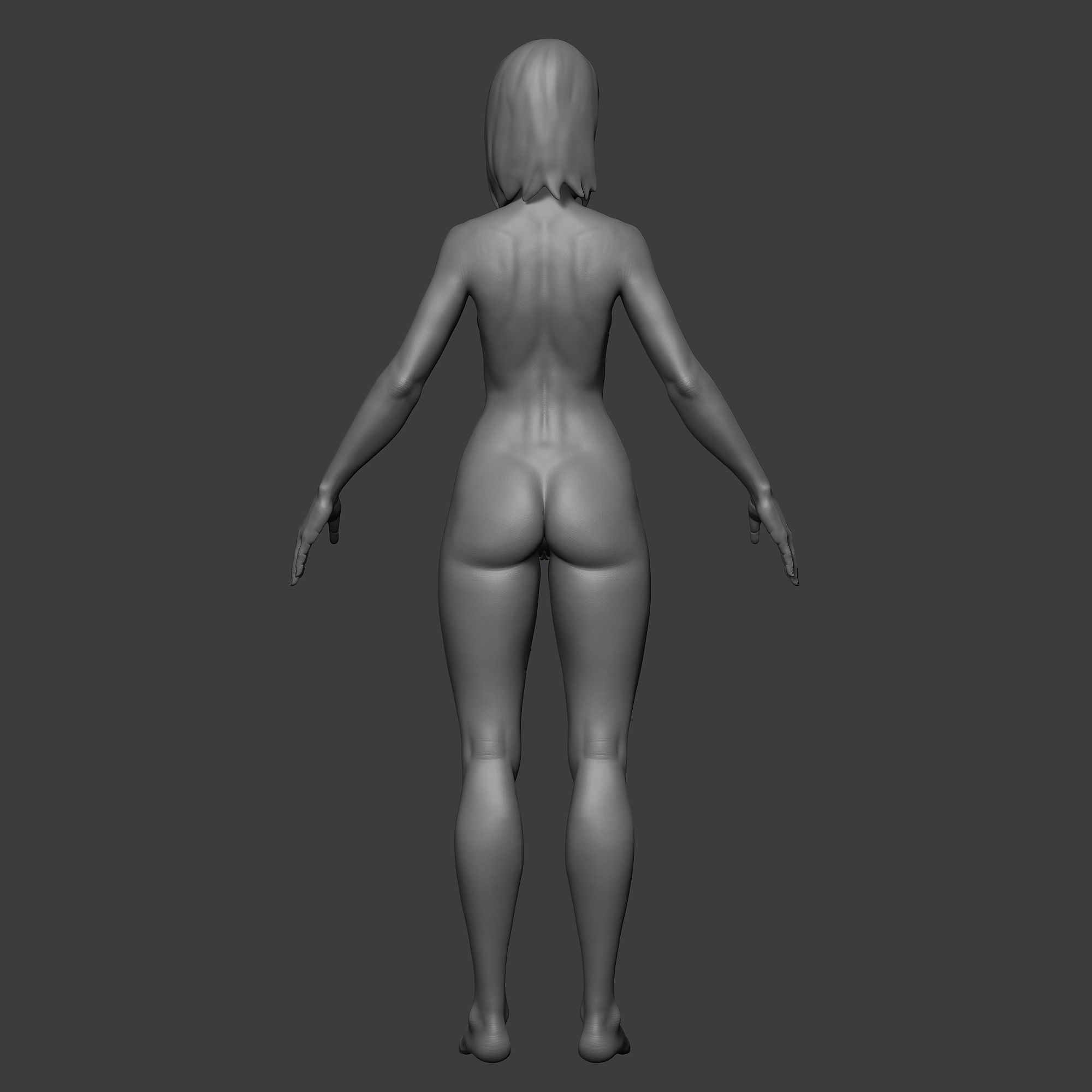 Girl base mesh 3D model_19