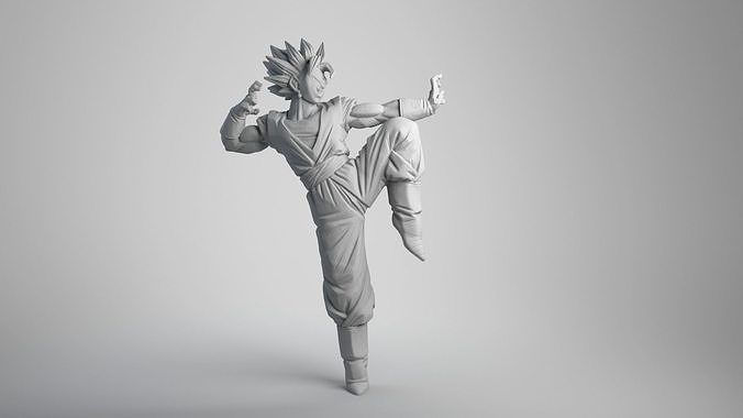 Dragon Ball Son Goku Super Saiyan Vegito  3D Printed Model  3D print model