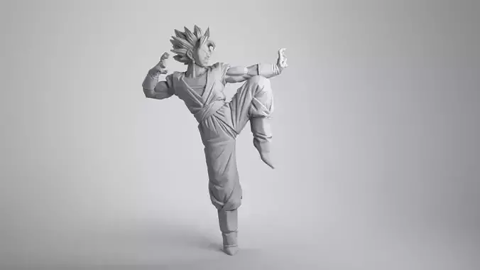 Dragon Ball Son Goku Super Saiyan Vegito  3D Printed Model 